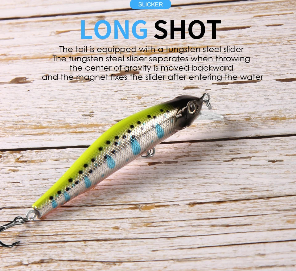BEARKING 80mm 8.5g Professional Quality Magnet Weight Fishing Lures Minnow Crank Hot Model Artificial Bait Tackle