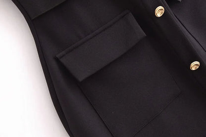 MUJER 2025 Women's Dress Summer Sleeveless Midi Dress Woman Red Black Office Long Dresses for Women Chic Belt Button Dress Women