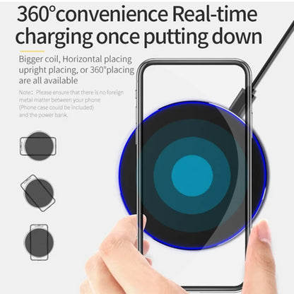 Wireless Charger For iPhone 17-11 Pro XS Max Mini X XR Induction Fast Wireless Charging Pad For Samsung Xiaomi Huawei