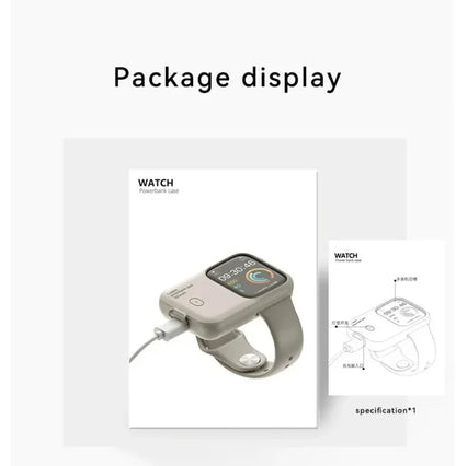 Portable Wireless Charger 1200mAh Power Bank Device for Apple Watch 8 7 6 5 4 SE Ultra for iWatch Fast Charging Case
