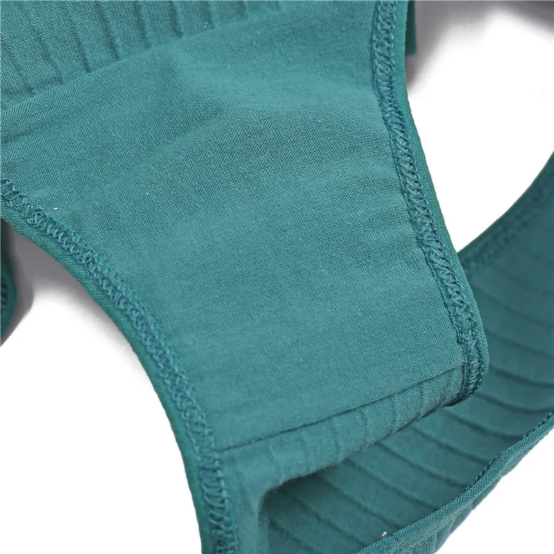 FINETOO 10PCS Women's Cotton Panties Sexy Breathable Underwear Female Solid Comfortable Lingerie Striped Briefs Wholesale M-XL
