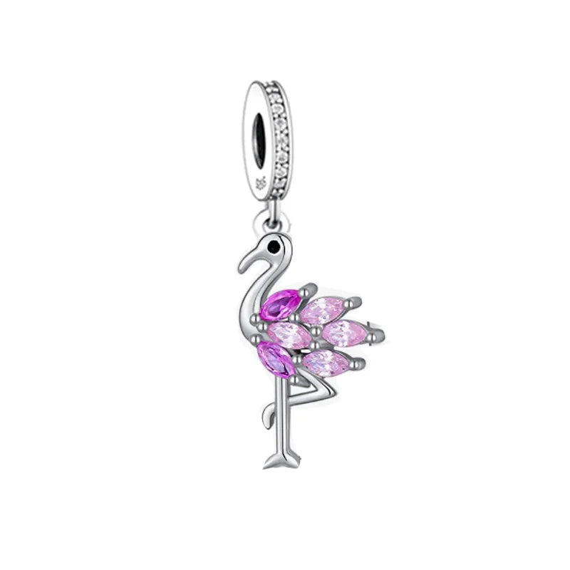Fit Original Pan Charm Bracelet 925 Silver Rainbow Enamel Lorikeet Birrd Colorfull Parrot Bead For Making South Africa Berloque