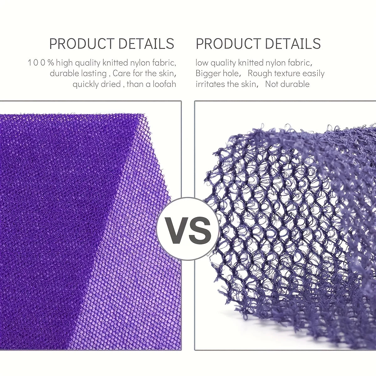 Long Nylon Scrub Towel Exfoliating Mesh African Net Bath Sponge Washcloth for Back Shower Skin Care Towel Exfoliating Body Scrub