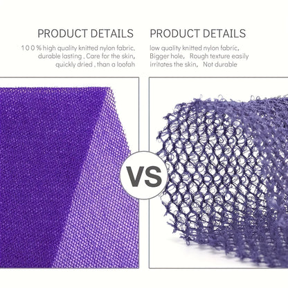 Long Nylon Scrub Towel Exfoliating Mesh African Net Bath Sponge Washcloth for Back Shower Skin Care Towel Exfoliating Body Scrub