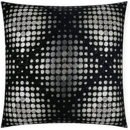 Selfie Dots Black Grey White Large Throw Pillow Insert