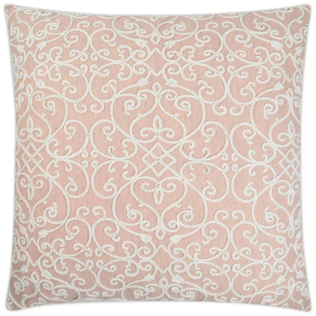 Serafim Rose Pink Throw Pillow With Insert