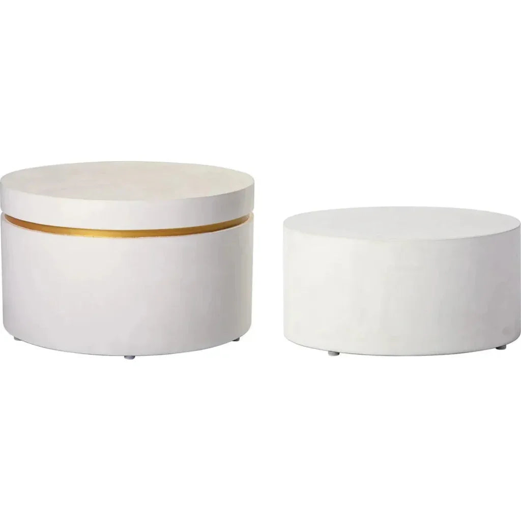 Serendipity Outdoor Ring Accent Table Set - White