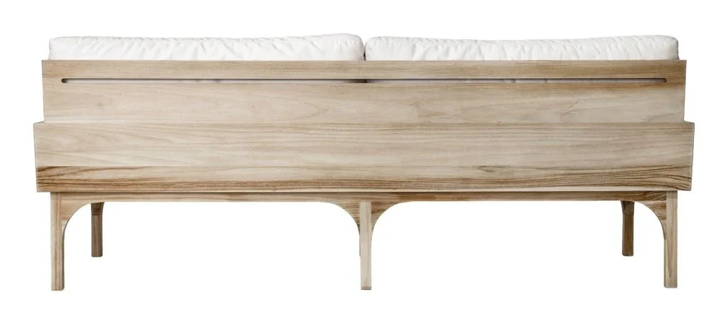 Serenique Sun Bleached Teak Patio 3-Seat Sofa