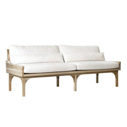 Serenique Sun Bleached Teak Patio 3-Seat Sofa
