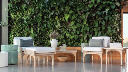 Serenique Sun Bleached Teak Patio Lounge Chair