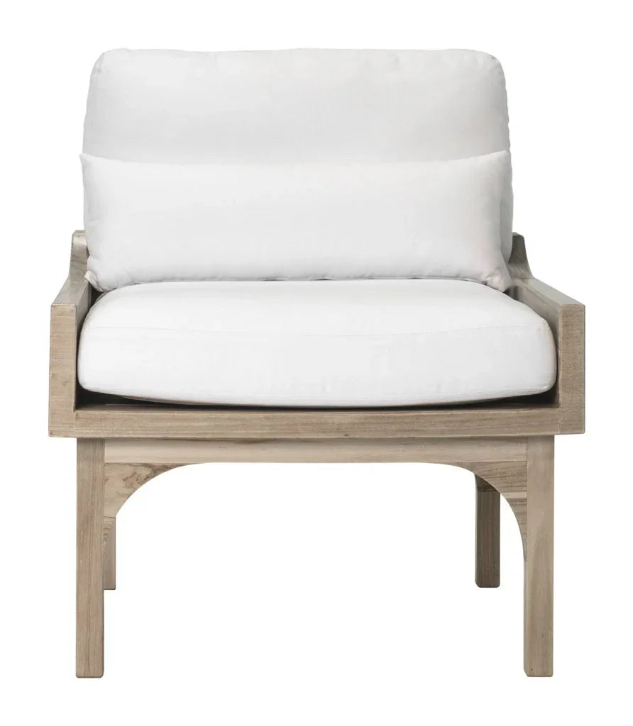 Serenique Sun Bleached Teak Patio Lounge Chair