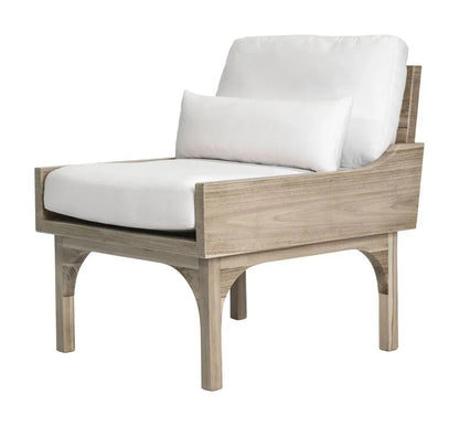 Serenique Sun Bleached Teak Patio Lounge Chair