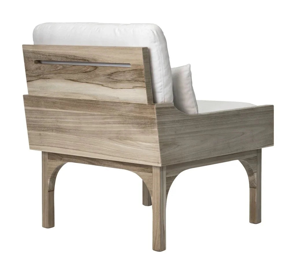 Serenique Sun Bleached Teak Patio Lounge Chair