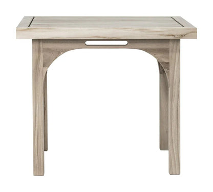 Serenique Sun Bleached Teak Patio Side Table