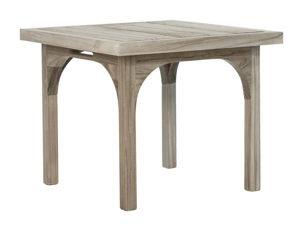 Serenique Sun Bleached Teak Patio Side Table