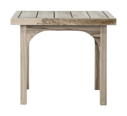 Serenique Sun Bleached Teak Patio Side Table