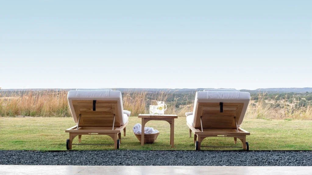 Serenique Teak Patio Pool Chaise (Set Of 2)