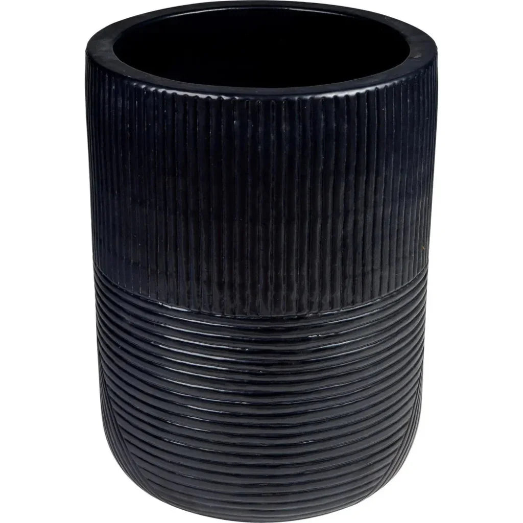 Serenity Black Outdoor Planter Set of 2