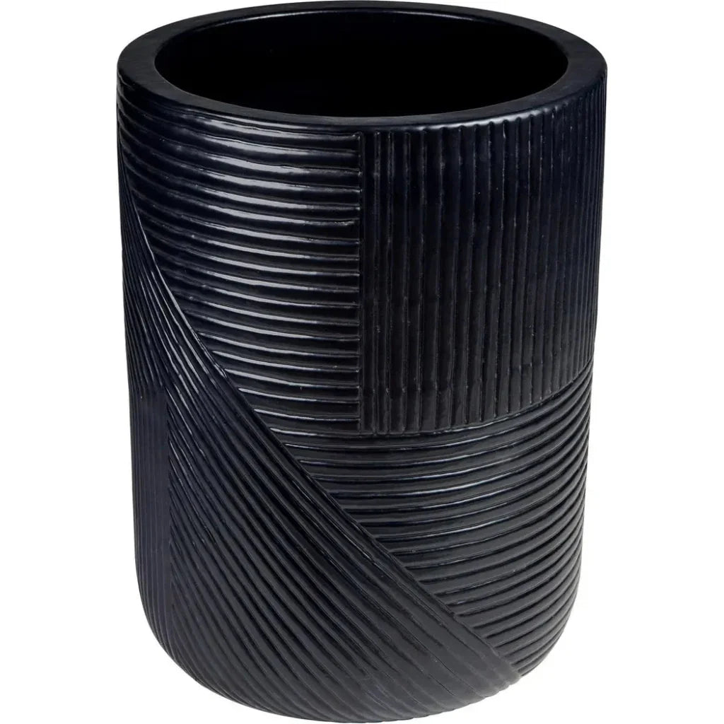 Serenity Black Outdoor Planter Set of 2