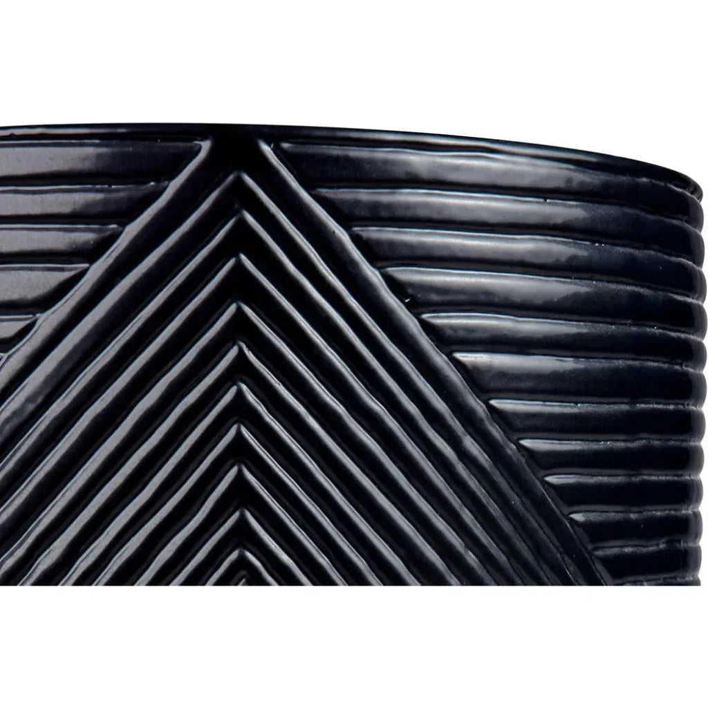 Serenity Black Outdoor Planter Set of 2
