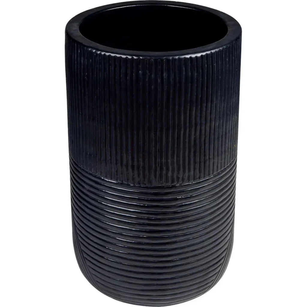 Serenity Black Outdoor Planter Set of 2