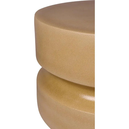 Serenity Ceramic Brown Outdoor Side Table - Medium