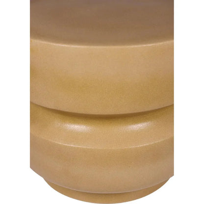 Serenity Ceramic Brown Outdoor Side Table - Medium