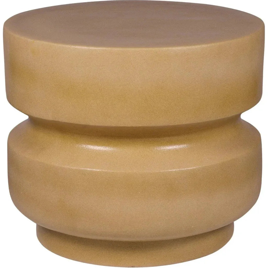 Serenity Ceramic Brown Outdoor Side Table - Medium