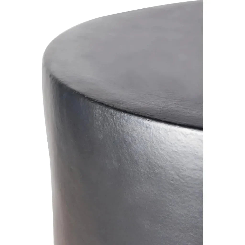 Serenity Handcrafted Grey Ceramic Outdoor Side Table