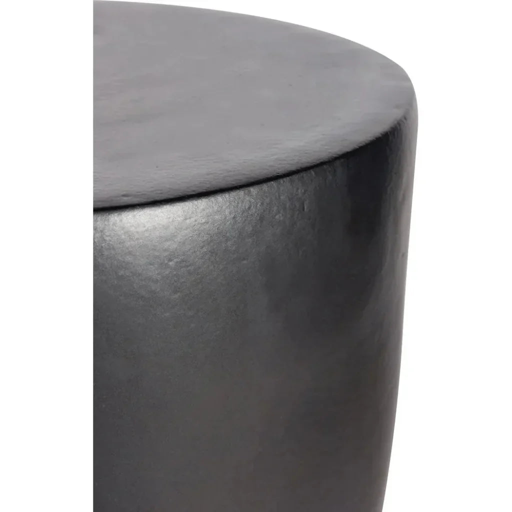 Serenity Handcrafted Grey Ceramic Outdoor Side Table