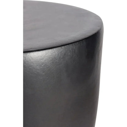 Serenity Handcrafted Grey Ceramic Outdoor Side Table