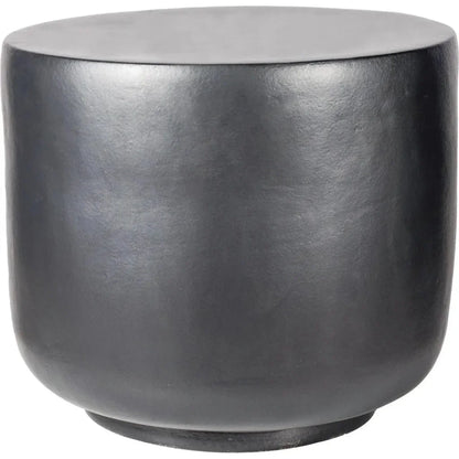 Serenity Handcrafted Grey Ceramic Outdoor Side Table