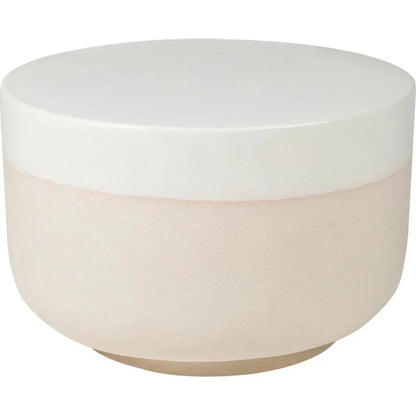 Serenity Grazed Side Table White Outdoor Accent Table