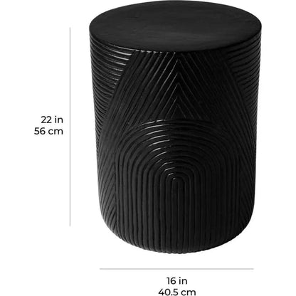 Serenity Side Table 16" - Black Outdoor Accent Table