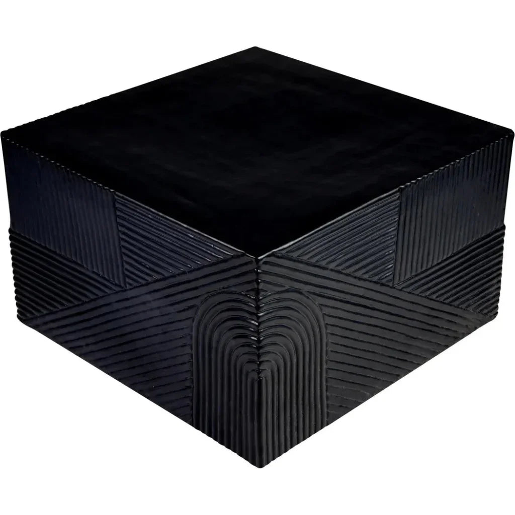 Serenity  Square Table - Black Outdoor Accent Table