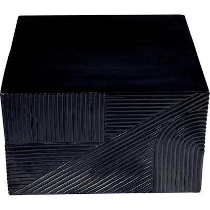 Serenity  Square Table - Black Outdoor Accent Table