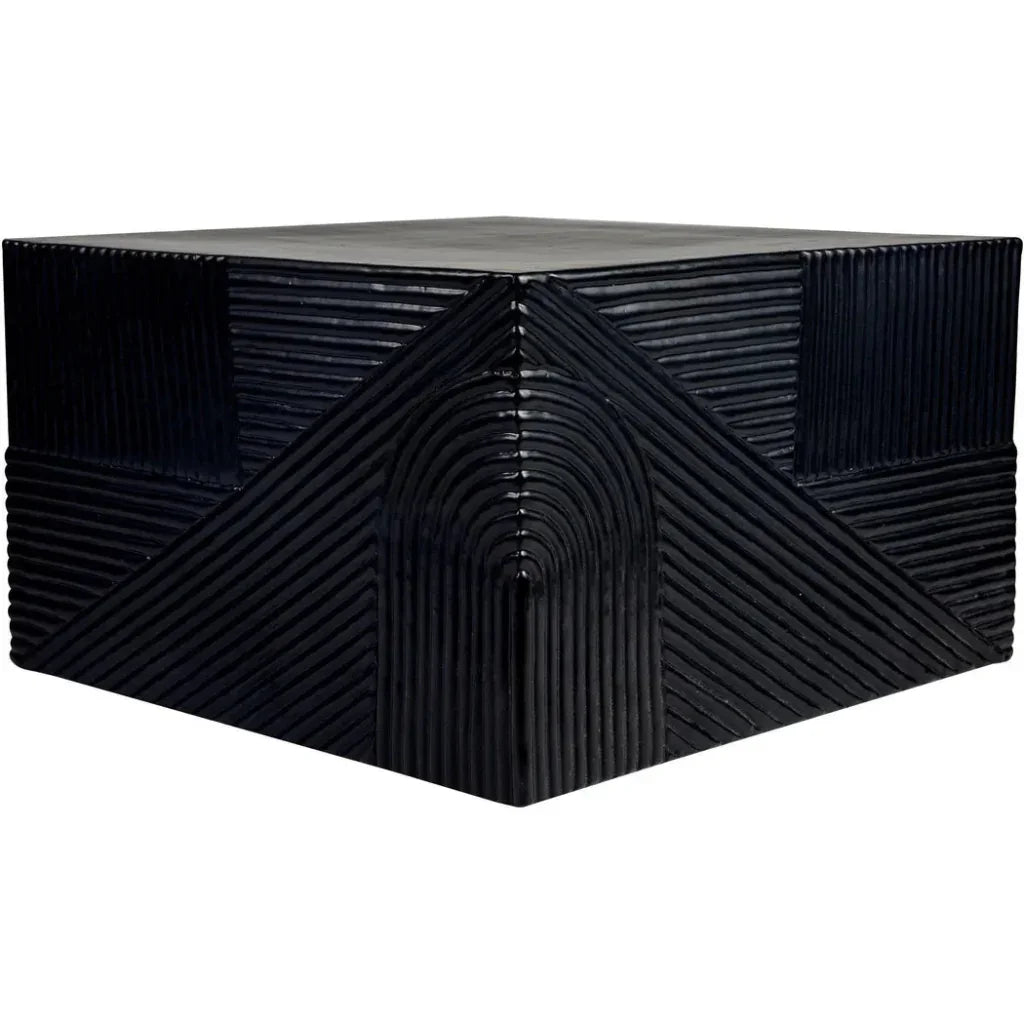 Serenity  Square Table - Black Outdoor Accent Table