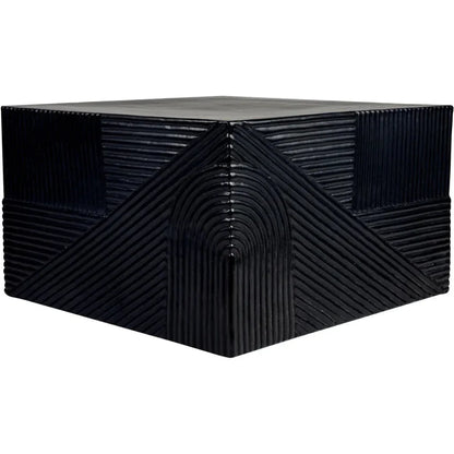 Serenity  Square Table - Black Outdoor Accent Table