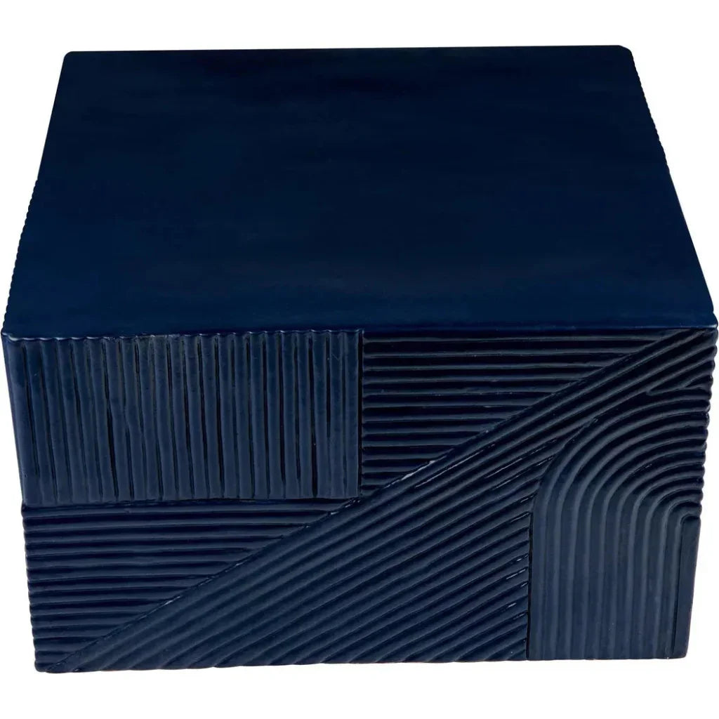 Serenity  Square Table - Blue Outdoor Accent Table