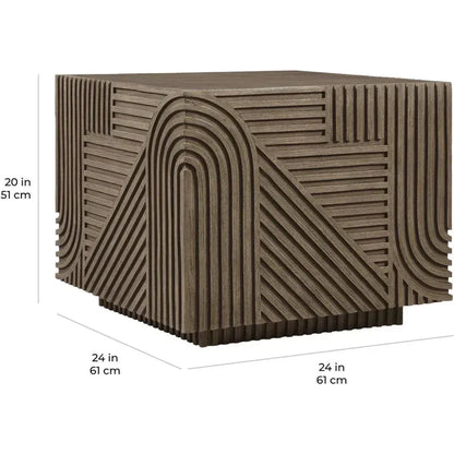 Serenity Square Table - Brown Outdoor Accent Table