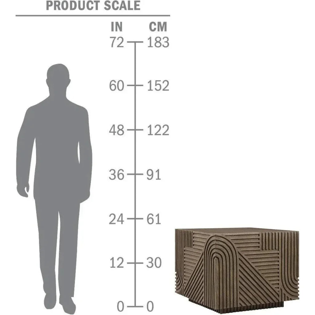 Serenity Square Table - Brown Outdoor Accent Table