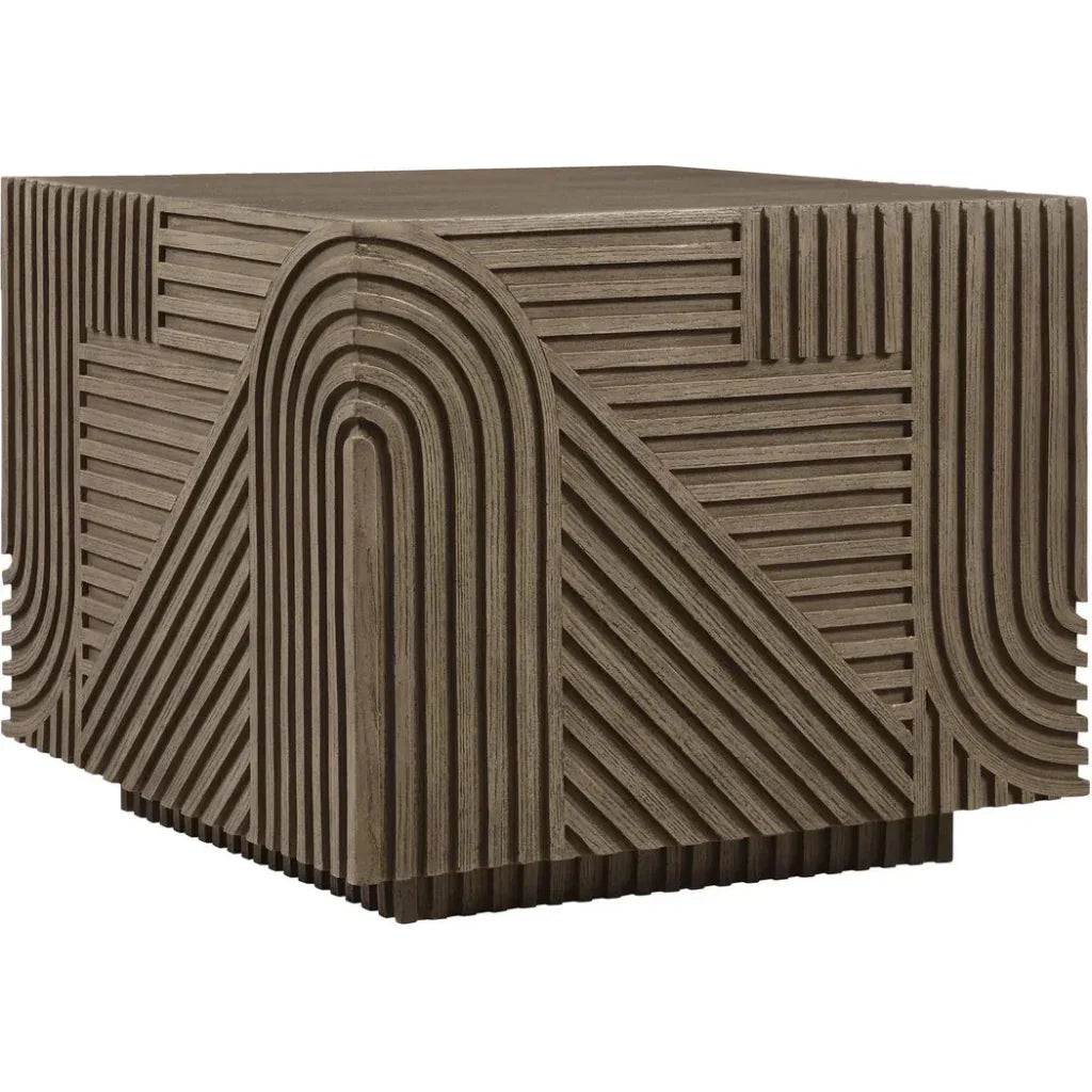 Serenity Square Table - Brown Outdoor Accent Table