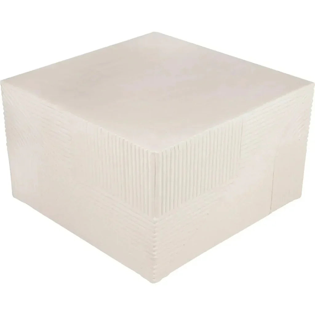 Serenity  Square Table - White Outdoor Accent Table