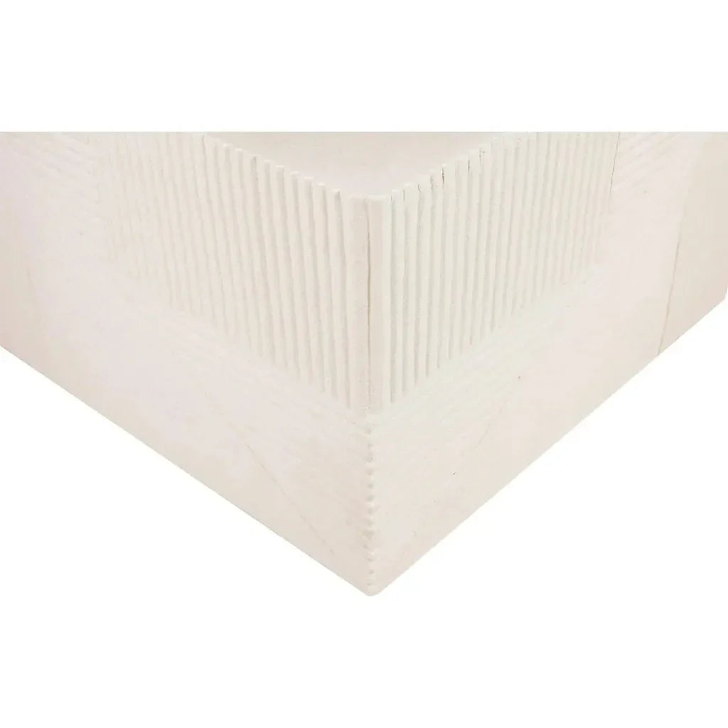 Serenity  Square Table - White Outdoor Accent Table