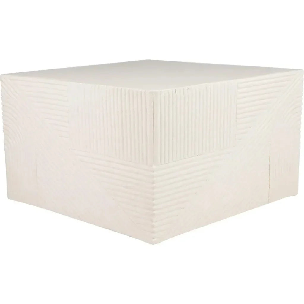 Serenity  Square Table - White Outdoor Accent Table
