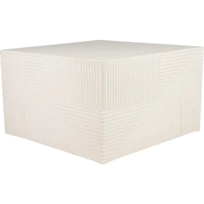 Serenity  Square Table - White Outdoor Accent Table