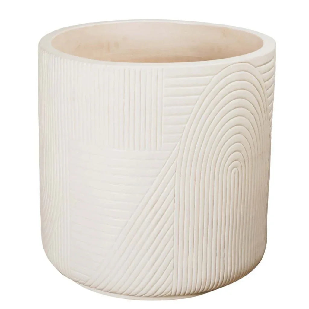 Serenity Textured Ceramic Patio Planter (Set Of 2)