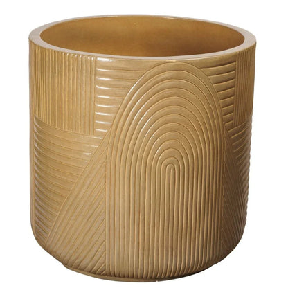 Serenity Textured Ceramic Patio Planter (Set Of 2)