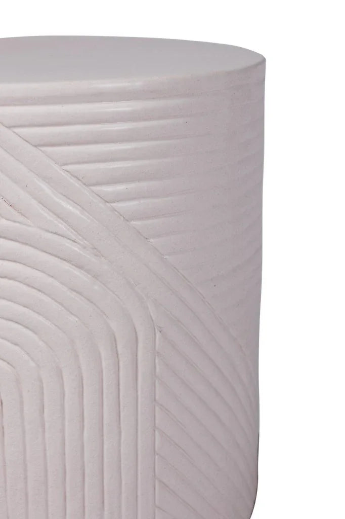 Serenity Textured Ceramic Patio Stool