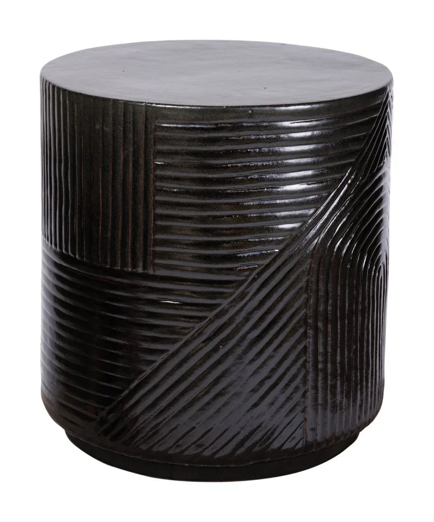 Serenity Textured Ceramic Patio Stool